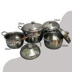 ''IMPERIAL' DOUBLE HANDLE STOCK POT S/STEEL 20cm/22cm/24cm/26cm 白钢双耳锅