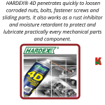 "HARDEX"  LUBRICANT SPRAY OIL PENETRANT  HD-450  4D 喷锈油