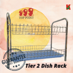 "TOP POINT"  RACK DISH S/STEEL  0316/2-TIER2层白钢碗架 22''