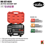 "MRMARK"  MK-TOL-4620 SOCKET & TOOLS SET (6 POINT) 20pcs