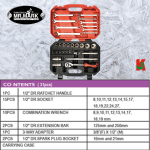 "MRMARK"  MK- 4631  SOCKET SPANNER SET 31pcs x Dr-1/2" x 6pts