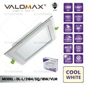 "VALOMAX"  DOWN LIGHT LED SQUARE 3184 18W C/W方形聚光灯
