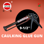 ''DTJQ'' SILICONE GAULKING GUN HALF ROUND (CHROME) HD 9-1/2" 9324/1993西力康枪半圆(电白)