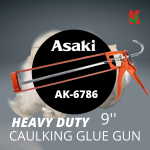 ''ASAKI''  SILICONE GAULKING GUN FLAT HEAVY DUTY 9" AK-6786西力康枪扁(橙)