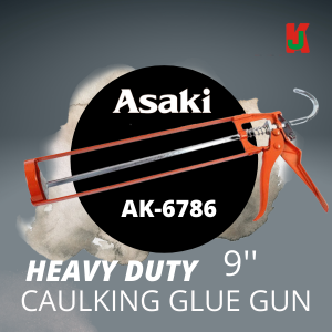 ''ASAKI''  SILICONE GAULKING GUN FLAT HEAVY DUTY 9" AK-6786西力康枪扁(橙)