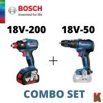 "BOSCH"  BATT. SCREWDRIVER GSB 18V-50 + GDX 18V-200C  电池螺丝钻   *COMBO SET*