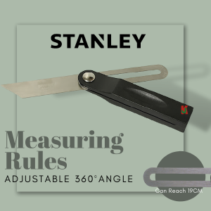 "STANLEY"  MEASURING RULER ANGER ADJ. LEVEL   8" 203mm  46-825  活动角尺