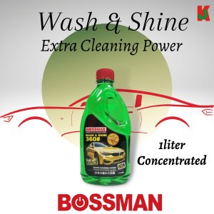 "BOSSMAN" CAR WASH & SHINE 1.0Ltr 360# (BWS-360-1)洗车剂
