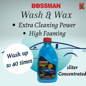 "BOSSMAN" CAR WASH & WAX 1.0 LTR 119# (BWW-119-1)