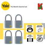 "YALE"  PADLOCK CHROME  Y120-50KA4 4Pcs/Set电白吊锁 - 4头