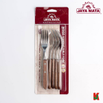 "JAYAMATA"  JM-768  WOOD HANDLE TABLE FORK  (6PCS/SET)