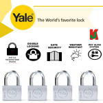 "YALE"  PADLOCK CHROME  Y118-50 4Pcs/Set电白吊锁 - 4头