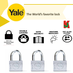 "YALE"  PADLOCK CHROME  Y118-50 3Pcs/Set电白吊锁 - 3头