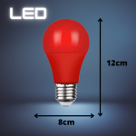 "LED"  BULB COLOUR LED E27 9W RED红色电珠