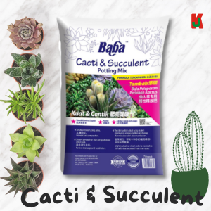 "BABA"  POTTING MIX CACTI & SUCCULENT  7.0 Ltr (NEW)肥沃种植土(多肉植物专用土)