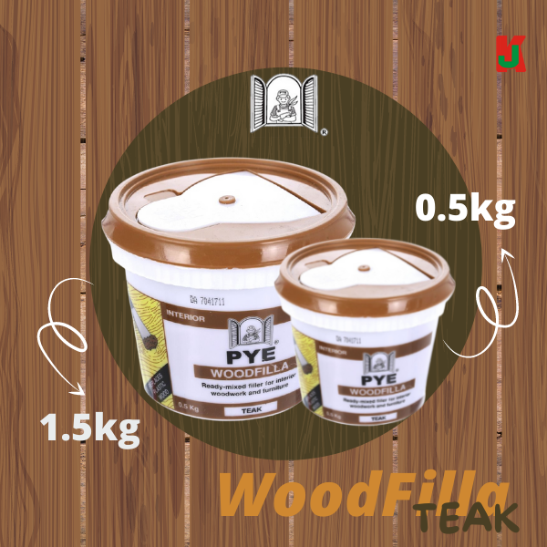 PYE Interior Wood Filler (Teak) 0.5KG