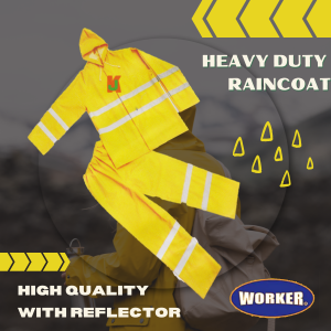 "WORKER"  RAIN COAT WITH SUIT C/W  REFLECTOR WRFL-XL 反光雨衣裤