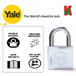 "YALE"  PADLOCK CHROME  Y118-40mm电白吊锁